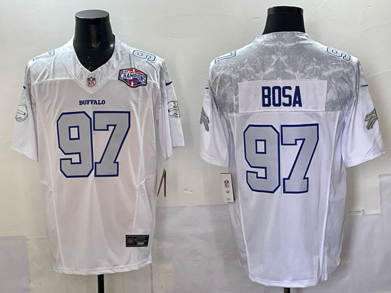 Men Buffalo Bills #97 Bosa Nike White 2025 Rivalries Collection Limited NFL Jersey 021